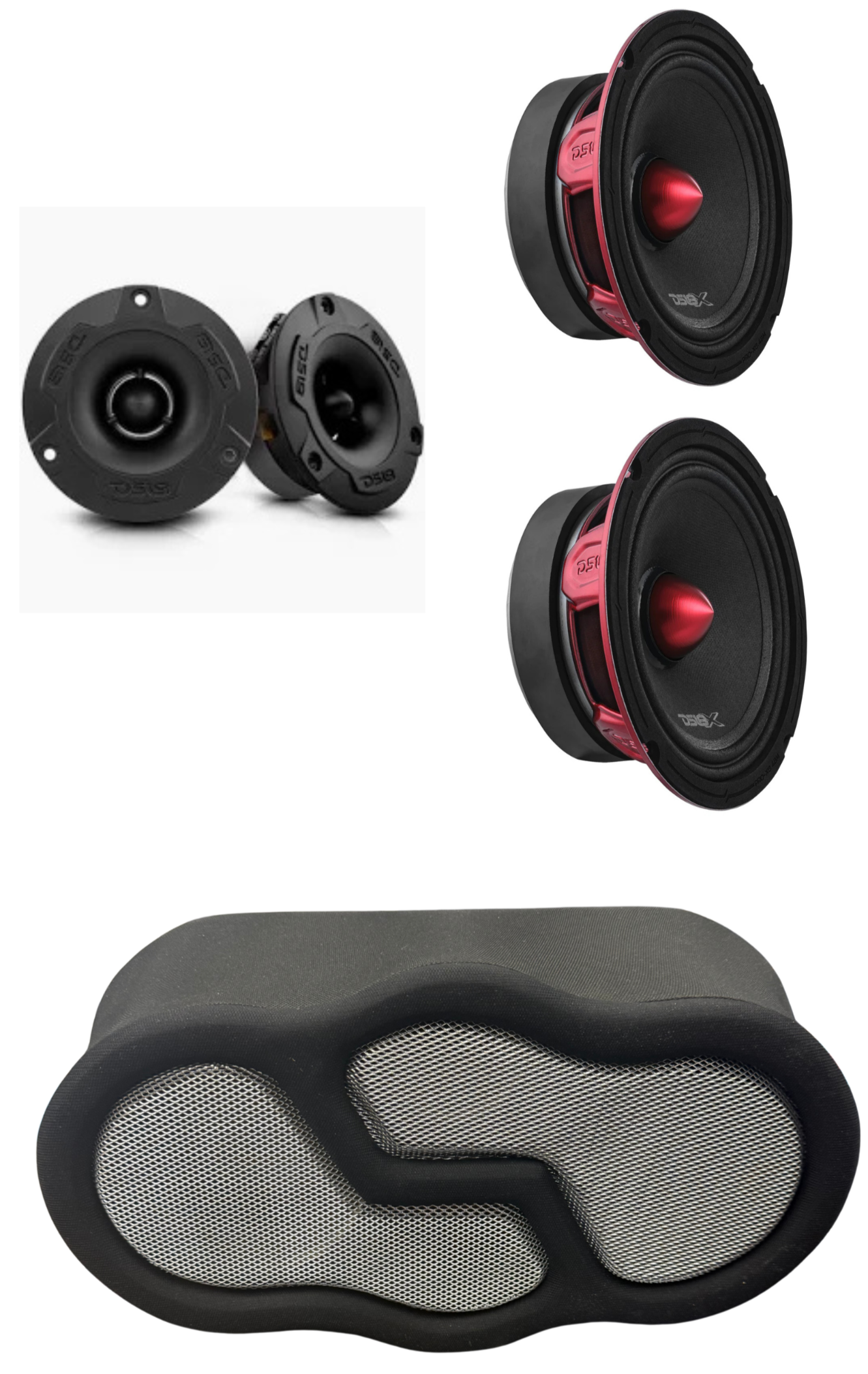 DS18 PRO-X6 2 6.5" & 2 Tweeters PRO-TWX1 + Speaker Panel (Headliner)