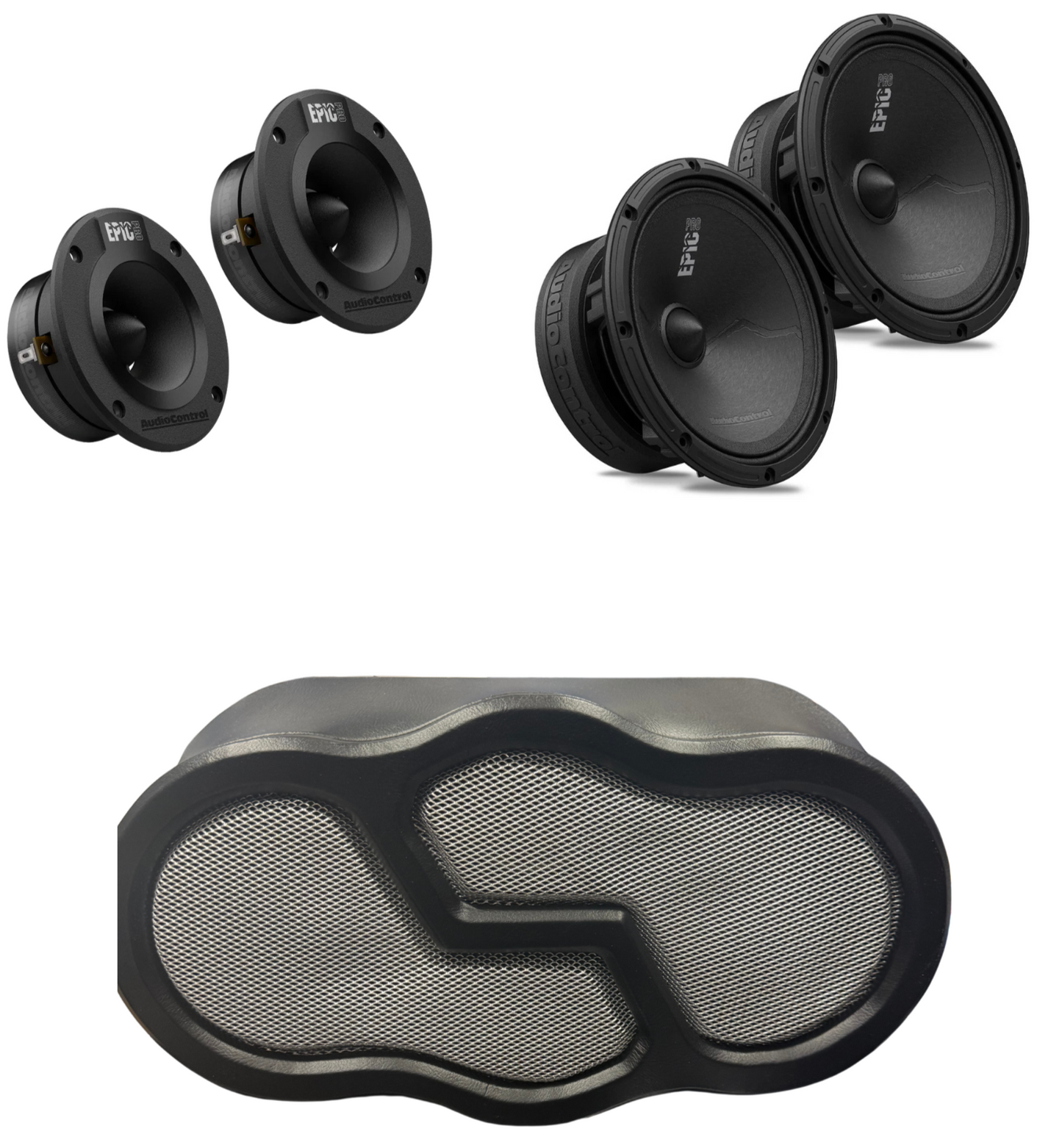 AudioControl EPIC PRO Series 2 6.5" & 2 Tweeters EPIC 4T + Speaker Panel (Vinyl)