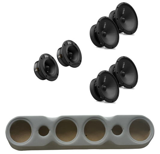 AudioControl EPIC PRO Series 4 6.5" & 2 Tweeters EPIC 4T + Speaker Rack (Headliner)