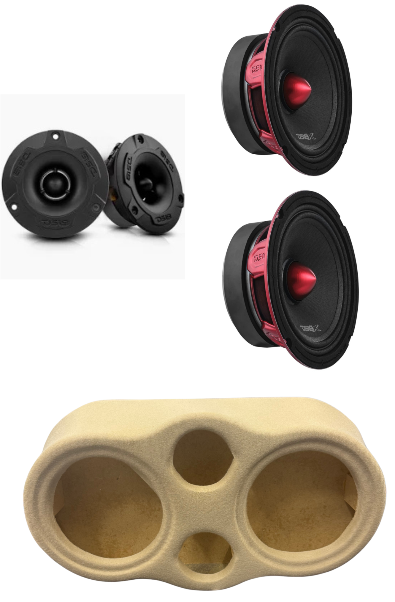 DS18 PRO-X6 2 6.5" & 2 Tweeters PRO-TWX1 + Speaker Panel (Headliner)