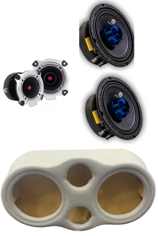 Nemesis Audio 2 NA-PRO 6.5" & 2 Tweeters NA-TW45 + Speaker Panel ( Headliner)