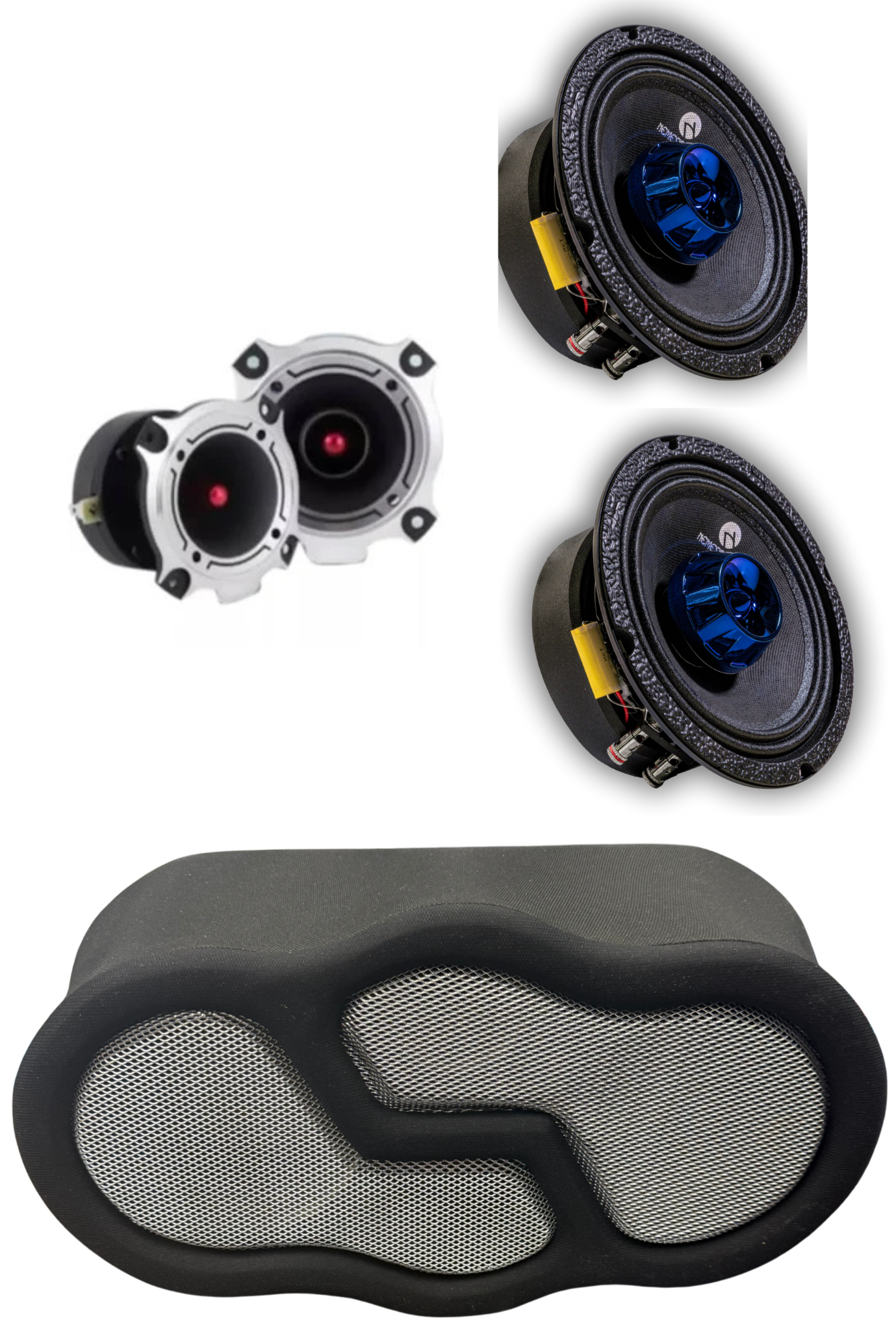 Nemesis Audio 2 NA-PRO 6.5" & 2 Tweeters NA-TW45 + Speaker Panel ( Headliner)