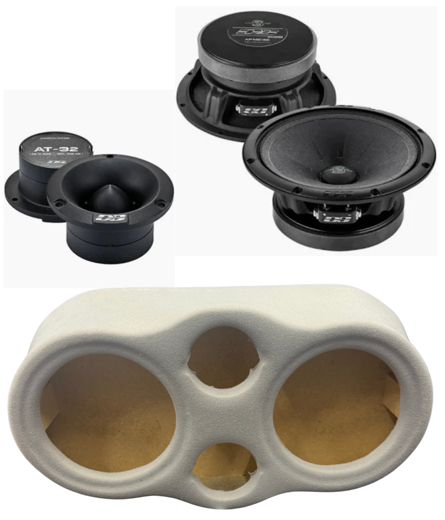 DeafBounce Apocalypse Sylvester 2 6.5" & 2 Tweeters AT-32 + Speaker Panel (Headliner)