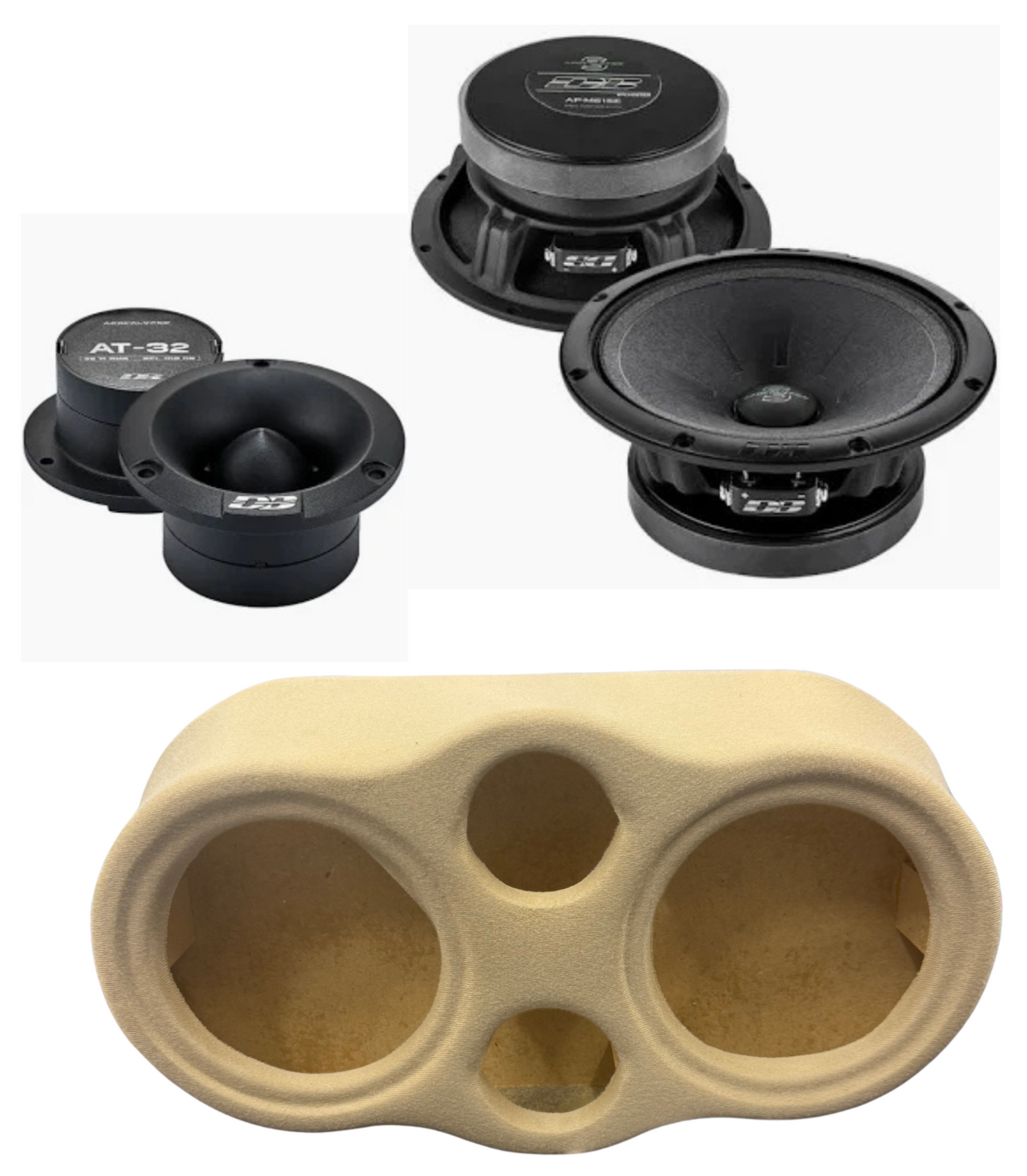 DeafBounce Apocalypse Sylvester 2 6.5" & 2 Tweeters AT-32 + Speaker Panel (Headliner)