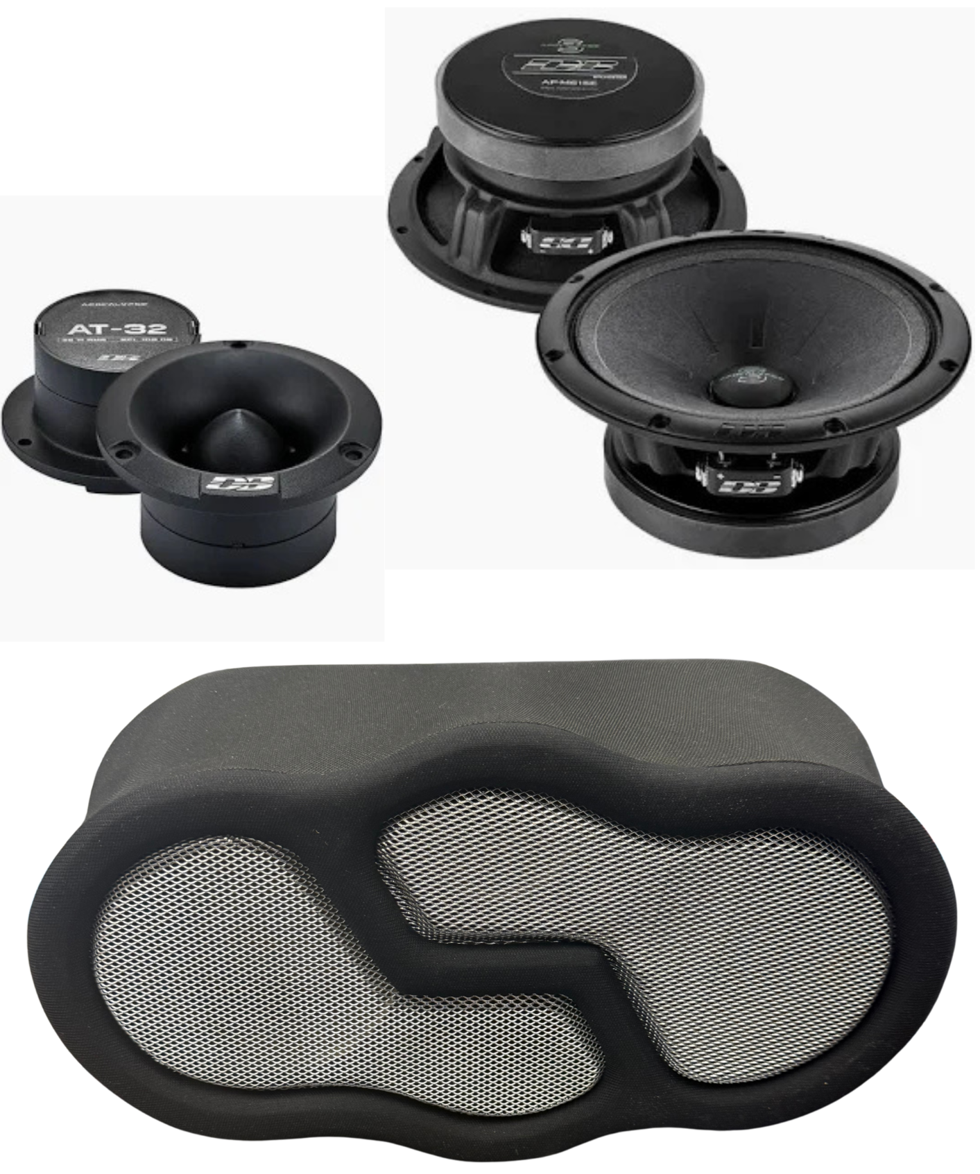 DeafBounce Apocalypse Sylvester 2 6.5" & 2 Tweeters AT-32 + Speaker Panel (Headliner)