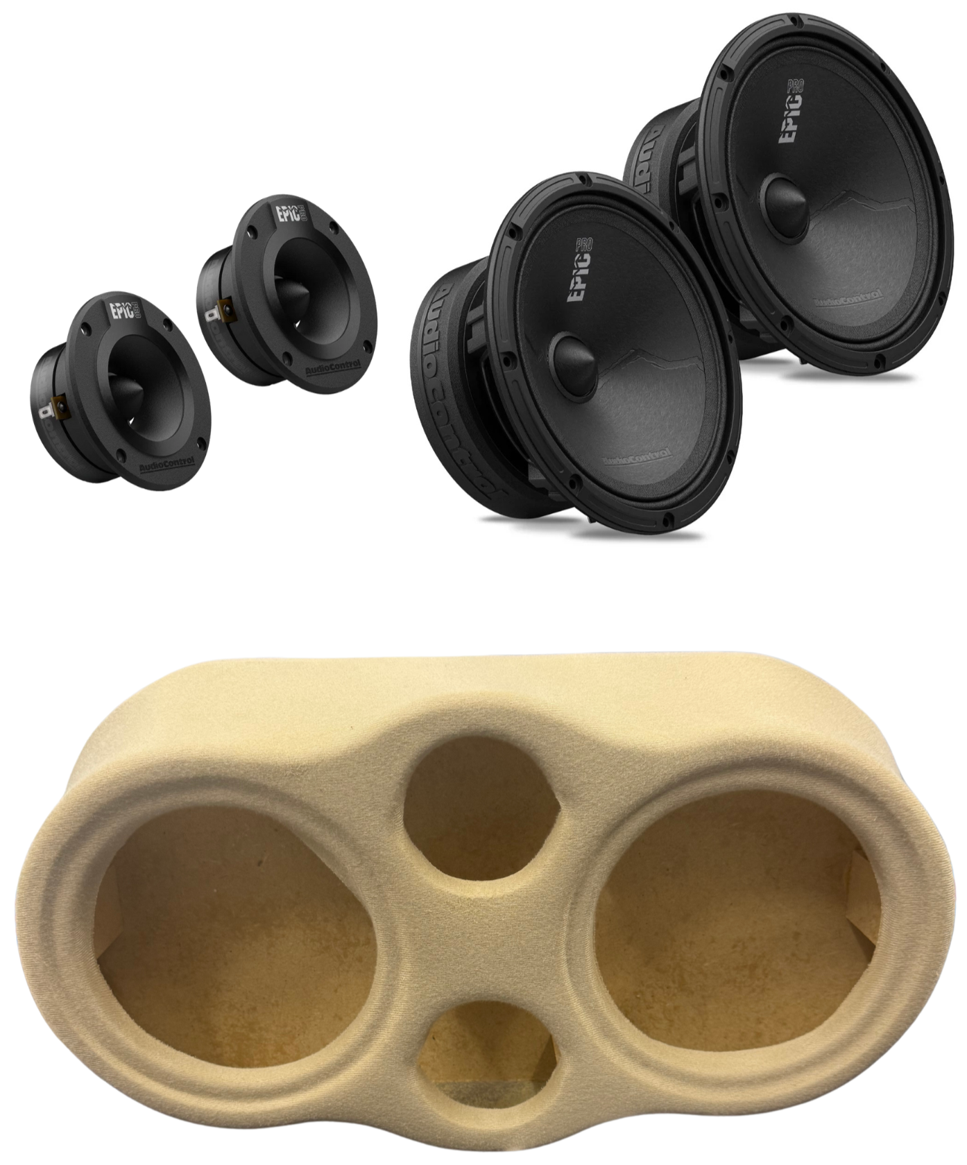AudioControl EPIC PRO Series 2 6.5" & 2 Tweeters EPIC 4T + Speaker Panel (Headliner)