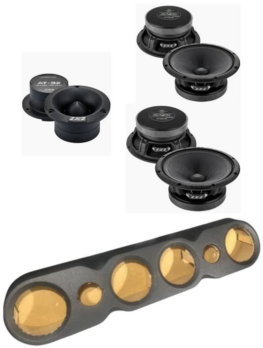 DeafBounce Apocalypse Sylvester 4 6.5" & 2 Tweeters AT-32 + Speaker Rack (Headliner)