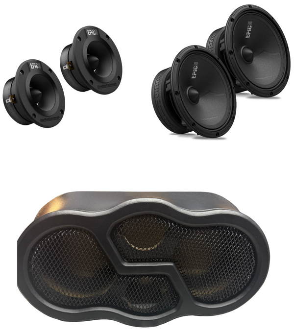 AudioControl EPIC PRO Series 2 6.5" & 2 Tweeters EPIC 4T + Speaker Panel (Vinyl)