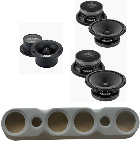 DeafBounce Apocalypse Sylvester 4 6.5" & 2 Tweeters AT-32 + Speaker Rack (Headliner)