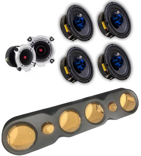 Nemesis Audio 4 NA-PRO 6.5" & 2 Tweeters NA-TW45 + Speaker Rack( Headliner)