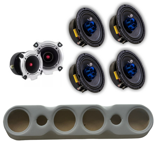 Nemesis Audio 4 NA-PRO 6.5" & 2 Tweeters NA-TW45 + Speaker Rack( Headliner)
