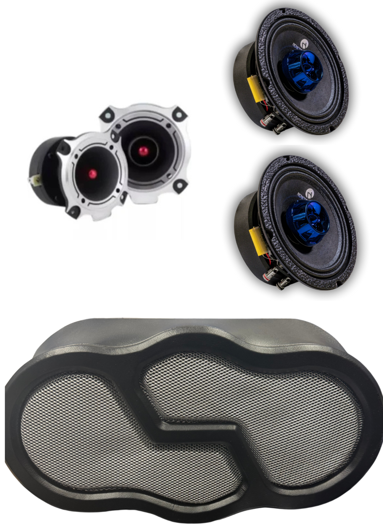 Nemesis Audio 2 NA-PRO 6.5" & 2 Tweeters NA-TW45 + Speaker Panel (Vinyl)
