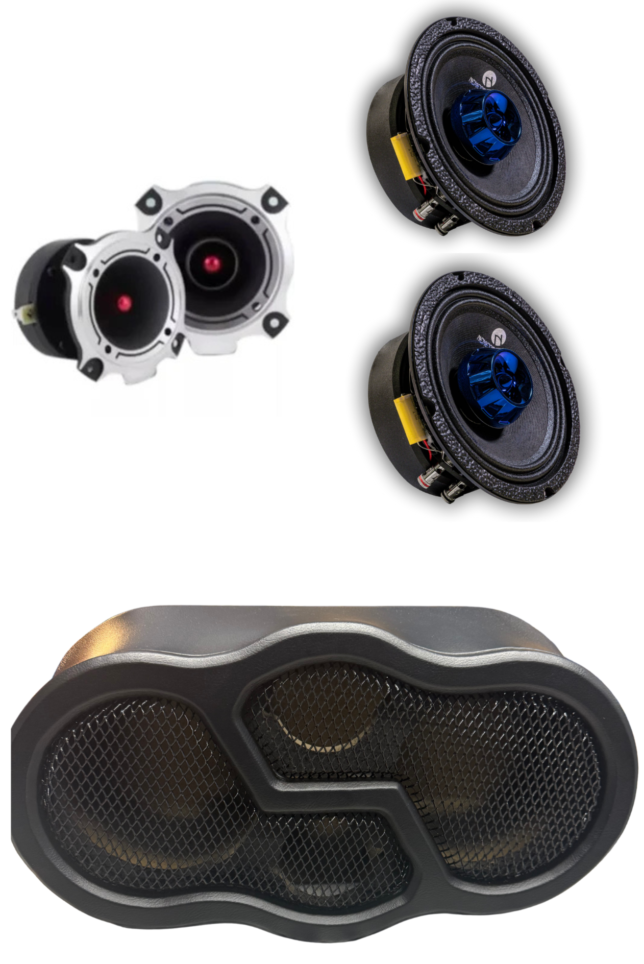 Nemesis Audio 2 NA-PRO 6.5" & 2 Tweeters NA-TW45 + Speaker Panel (Vinyl)