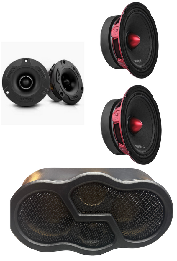 DS18 PRO-X6 2 6.5" & 2 Tweeters PRO-TWX1 + Speaker Panel (Vinyl)